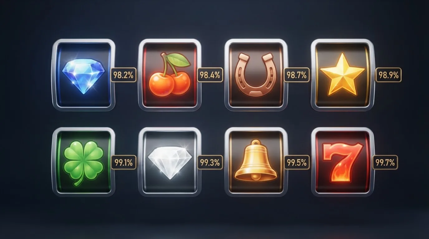 Osm online automatů s nejvyšším udávaným RTP v českých casinech — 5 Stones, Smiling 1Linr, Midnight Fruits 8, Frenkie Dettori's a další