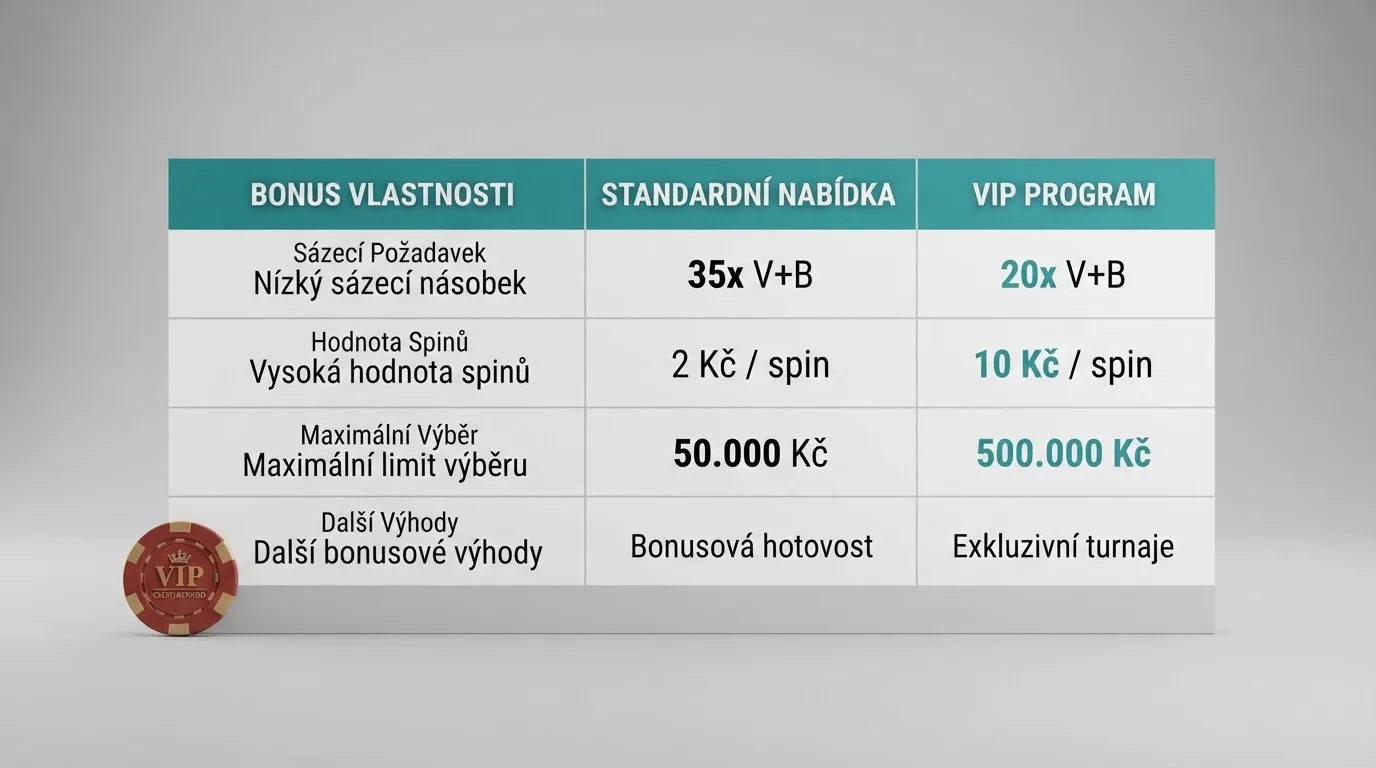 Srovnávací tabulka na monitoru s řádky operátorů a zvýrazněnými klíčovými čísly — protočení, hodnota spinu, výherní strop
